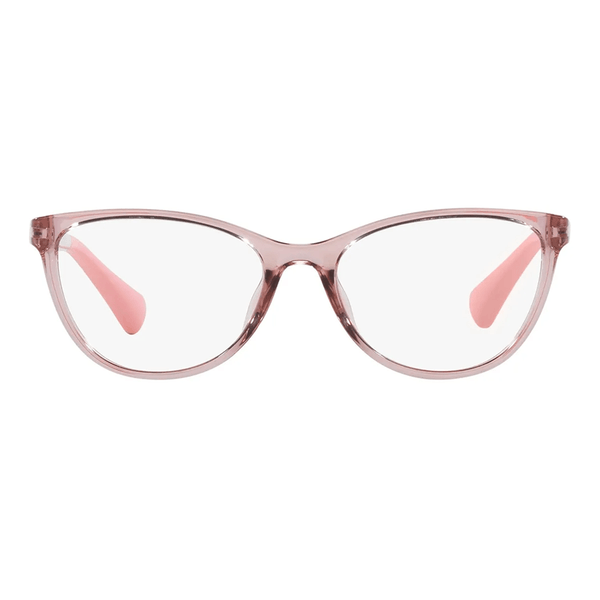 Armação de Óculos de Grau Miraflex MF4010 Feminino Gatinho Acetato Rosa Translúcido