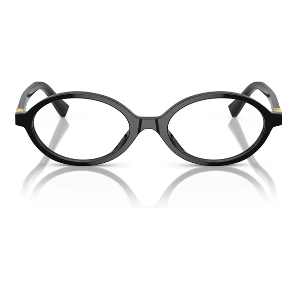 Armação de Óculos de Grau Miu Miu Feminino Redondo Acetato Preto