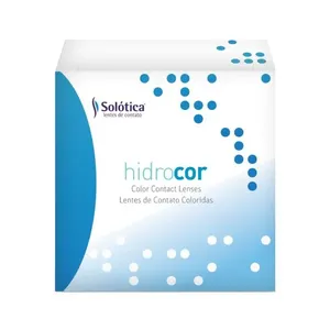Kit de Lentes de Contato Hidrocor Anual Cor Safira 1 Par -3,50