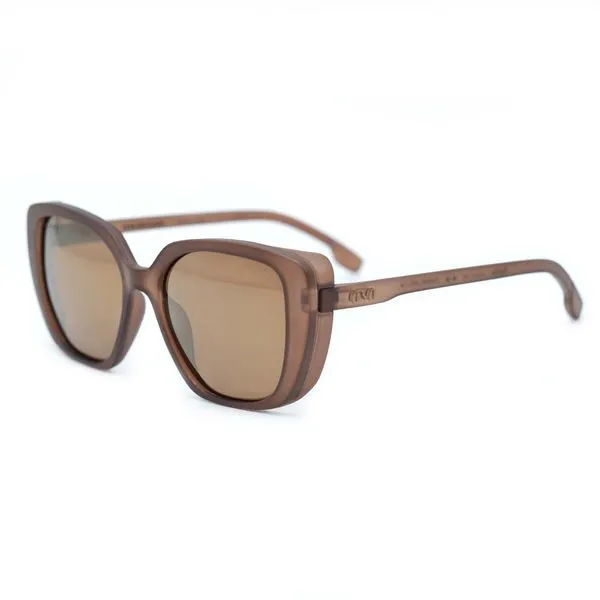 Óculos de sol Ono, Bacutia, modelo ON0009S, cor Marrom Fosco, tamanho 54