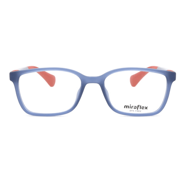 Armação de Óculos de Grau Miraflex MF4013 Masculino Quadrado Acetato Azul