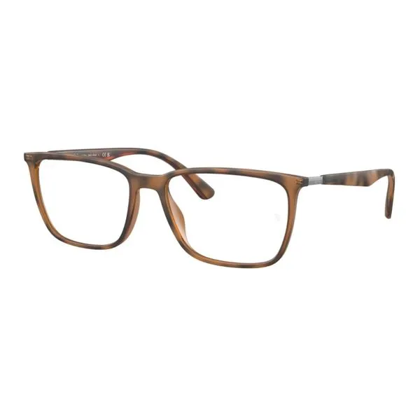 Armação de Óculos de Grau Ray-Ban RX7219L Feminino Quadrado Acetato Marrom