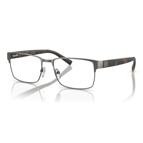 Armação de Óculos de Grau Armani Exchange AX1019 Masculino Retangular Metal Chumbo