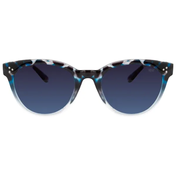Óculos de Sol Dnz Armação SDNZ14242C4 Feminino Gatinho Demi Azul Cristal Injetado