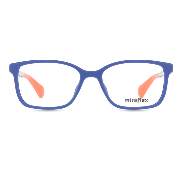 Armação de Óculos de Grau Miraflex MF4013 Unissex Quadrado Acetato Azul