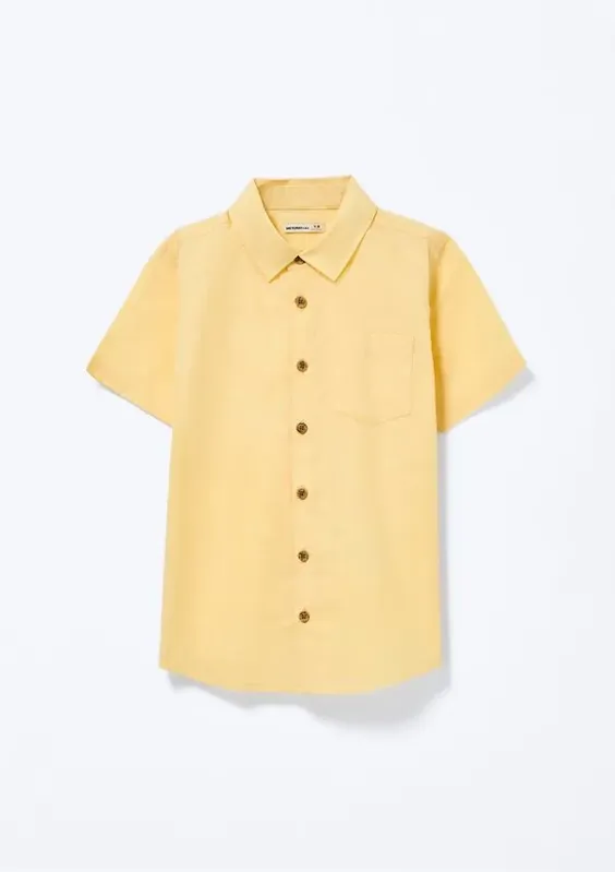Camisa Infantil Menino Manga Comfort - Amarelo 012
