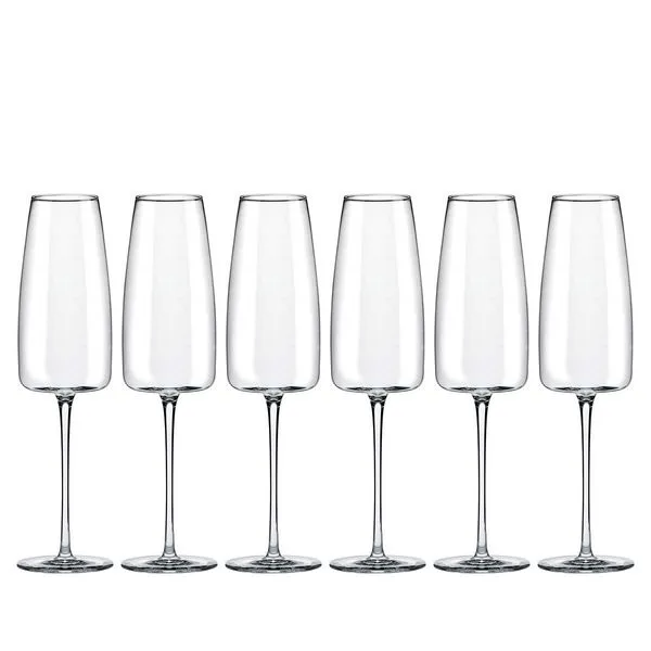 Jogo de 6 Taças de Cristal Espumante 340 ML Petra Classic