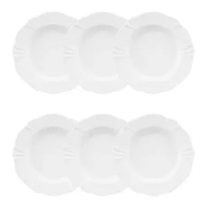 Jogo de 6 Pratos Fundos 24 Cm Soleil White