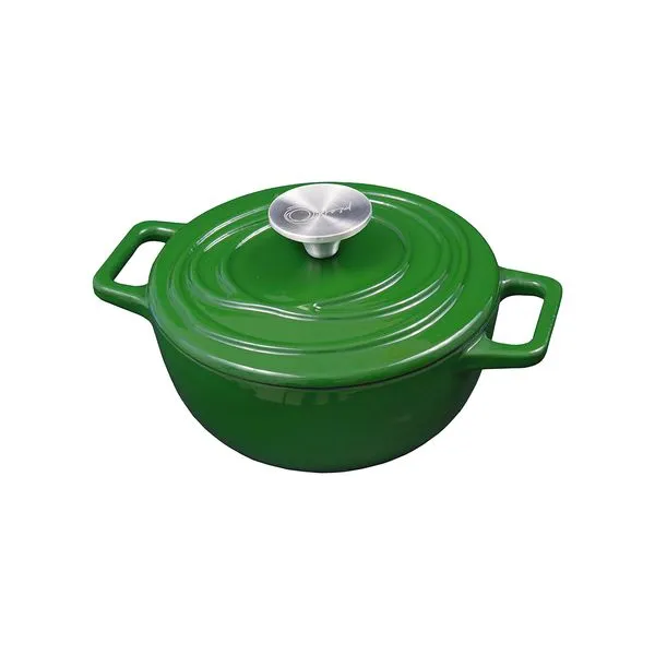 Caçarola de Ferro Fundido Esmaltado Aroma 18 cm Verde