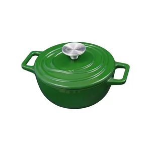 Caçarola de Ferro Fundido Esmaltado Aroma 18 cm Verde