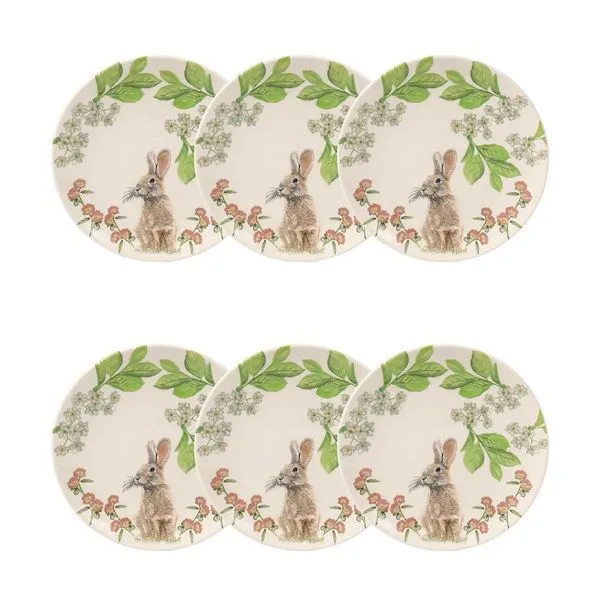 Jogo de 6 Pratos Sobremesa 20 cm Páscoa