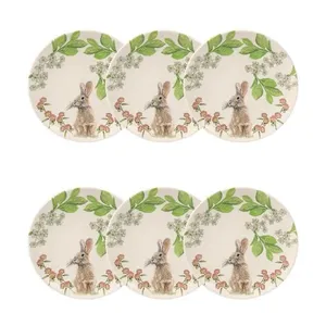 Jogo de 6 Pratos Sobremesa 20 cm Páscoa