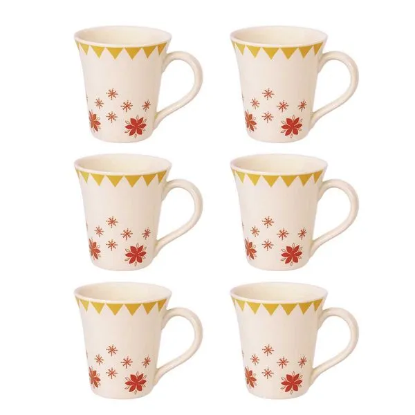 Jogo de 6 Canecas Tulipa 330 ml Unni Encanto Natalino
