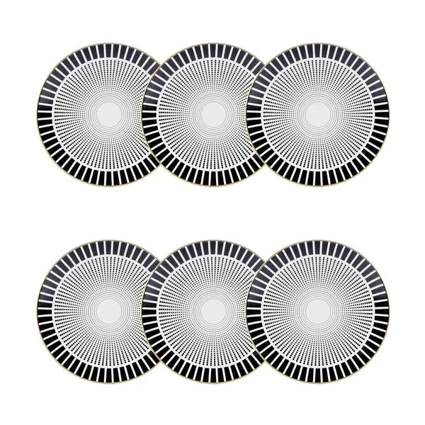 Jogo de 6 Pratos Sobremesa 21 Cm Coup Noir