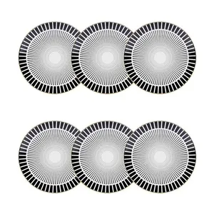 Jogo de 6 Pratos Sobremesa 21 Cm Coup Noir