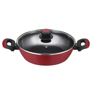 Caçarola Rasa Antiaderente para Indução 28 Cm Everyday Vermelha