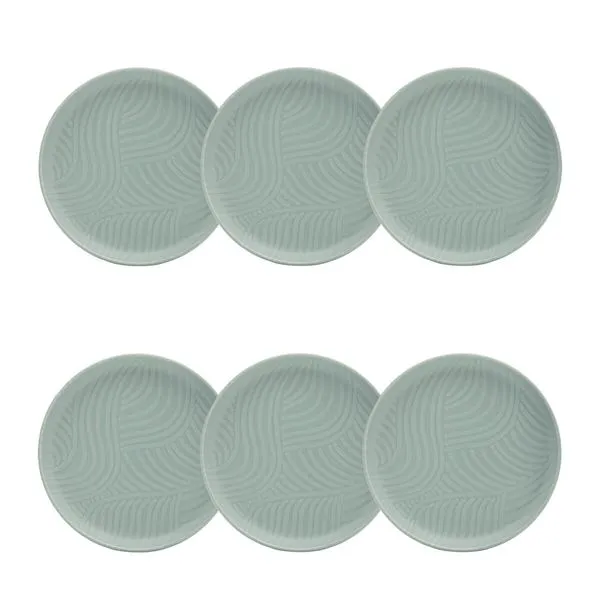 Jogo de 6 Pratos Sobremesa 20cm Flat Oasis