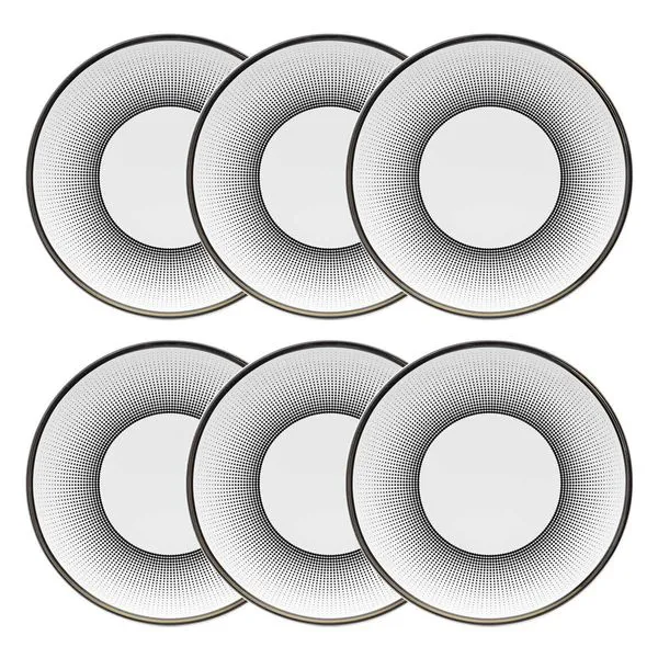 Jogo de 6 Pratos Rasos 28 Cm Coup Noir