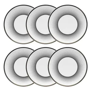 Jogo de 6 Pratos Rasos 28 Cm Coup Noir