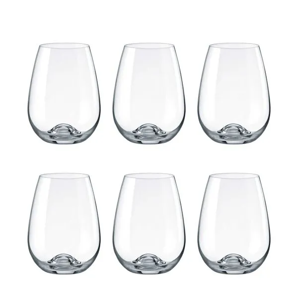 Jogo de 6 Copos de Cristal Vinho Tinto 460 ml Easy