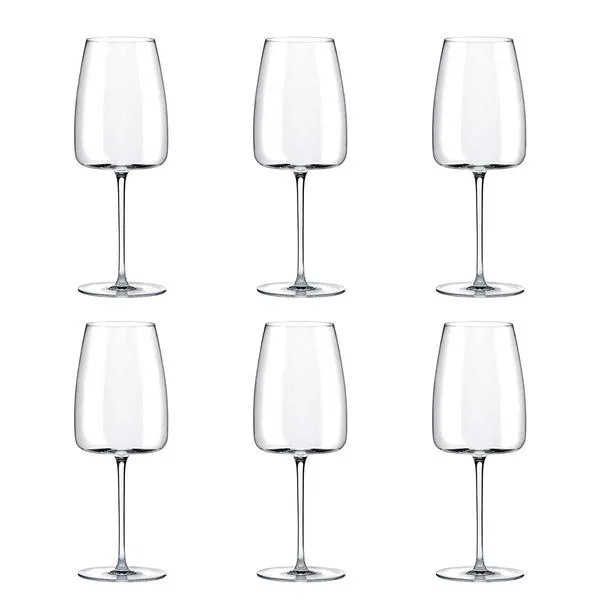 Jogo de 6 Taças de Cristal Para Vinho 510 ML Petra Classic