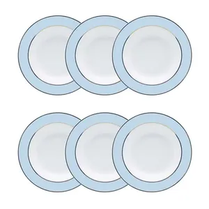 Jogo de 6 Pratos Fundos 23,5 Cm Flamingo Classic Azul