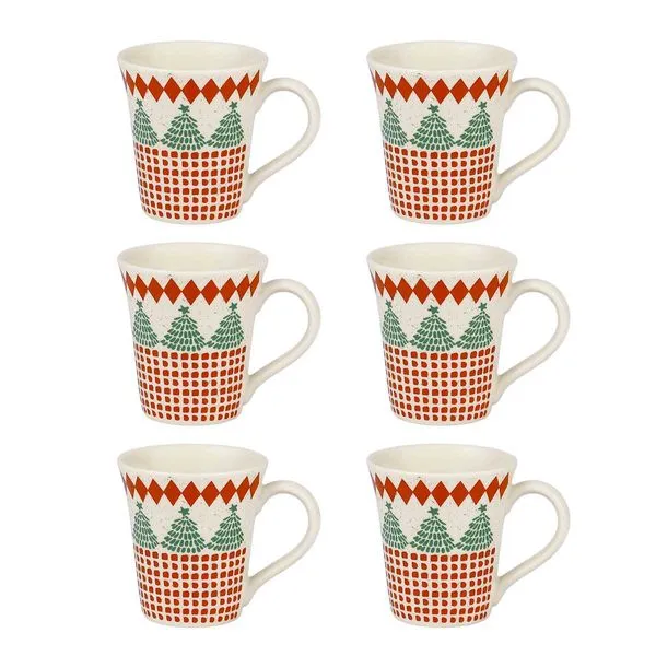 Jogo de 6 Canecas Tulipa 330 ml Unni Malabarismo Natalino