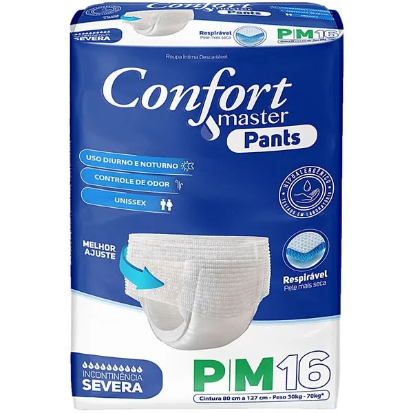 Fralda Geriátrica Confort Master P/M 16 Unidades