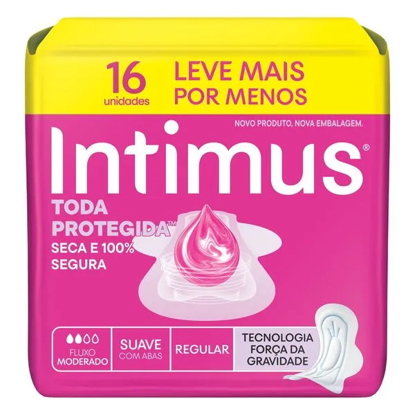 Absorvente Intimus Toda Protegida Dia Suave Com abas - 16 un