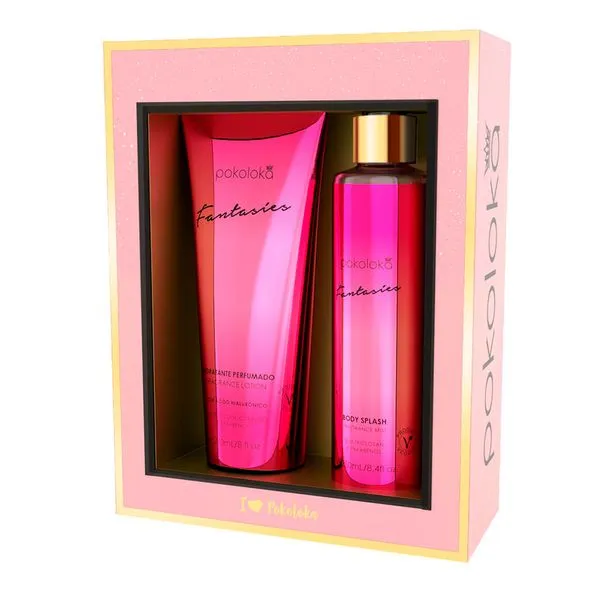 Pokoloka - Kit Fantasies Feminino - Body Splash 250ml + Hidratante Corporal 240ml