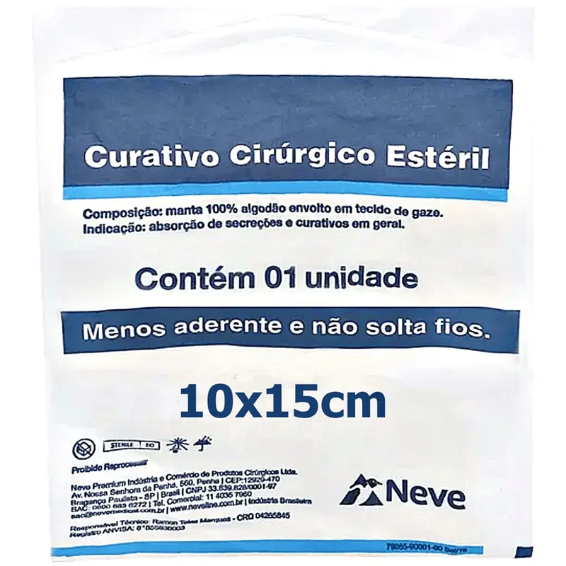 Curativo Cirúrgico Estéril Neve 10x15cm Unidade