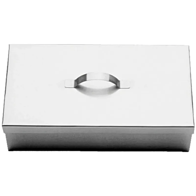 Estojo Hospitalar Em Aço Inox Com Tampa 32x22x04cm - Unidade