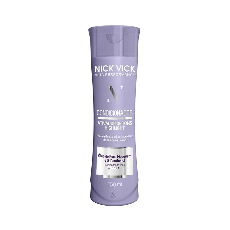 Condicionador Highlight Ativador De Tons Loiros Alta Performance Nick Vick 250ml