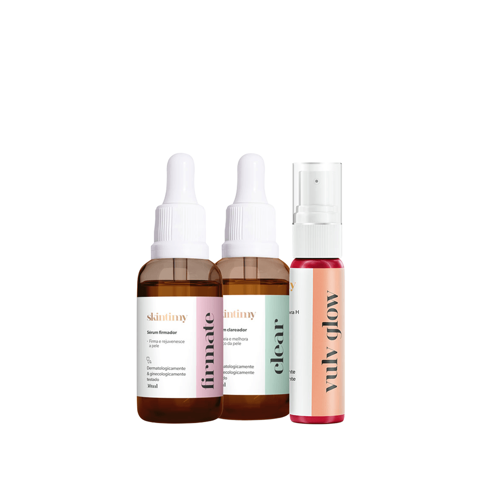Kit Firmate + Clear + Vulv Glow Cuidado E Beleza Íntima Skintimy