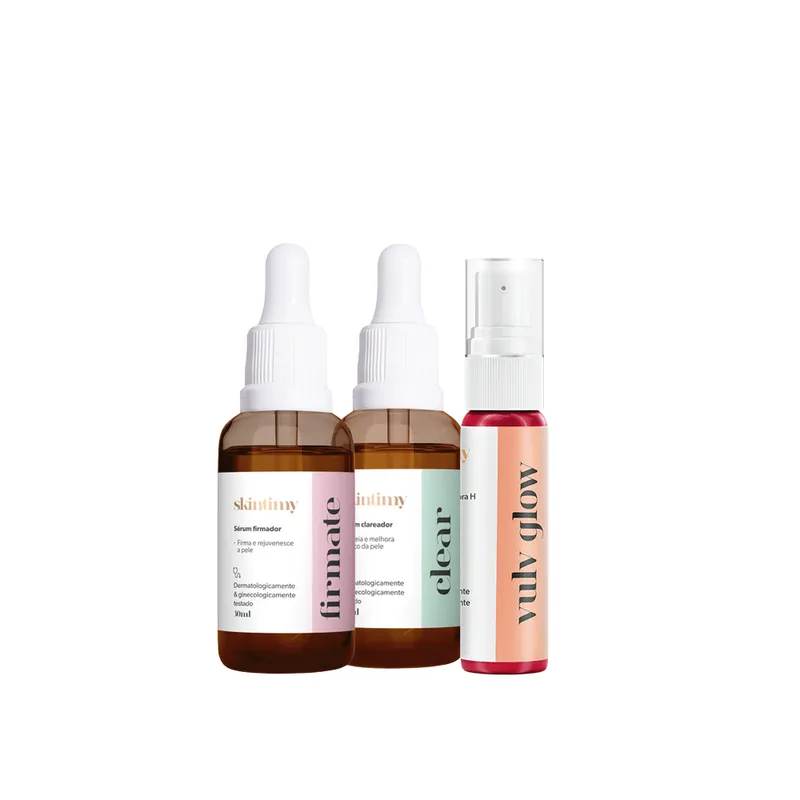 Kit Firmate + Clear + Vulv Glow Cuidado E Beleza Íntima Skintimy