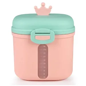 Dispenser Fórmula Bebê Accmor Rosa Portátil com Colher Nivela 360g