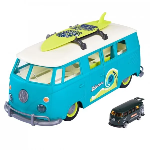 Mala De Transporte - Case Para 10 Carros - Kombi T1 Com Luz - Majorette