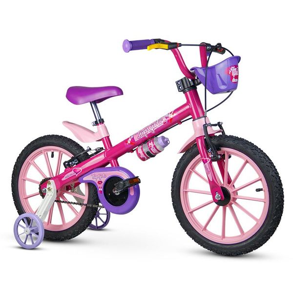 Bicicleta - Aro 16 - Top Girls - Nathor - Rosa