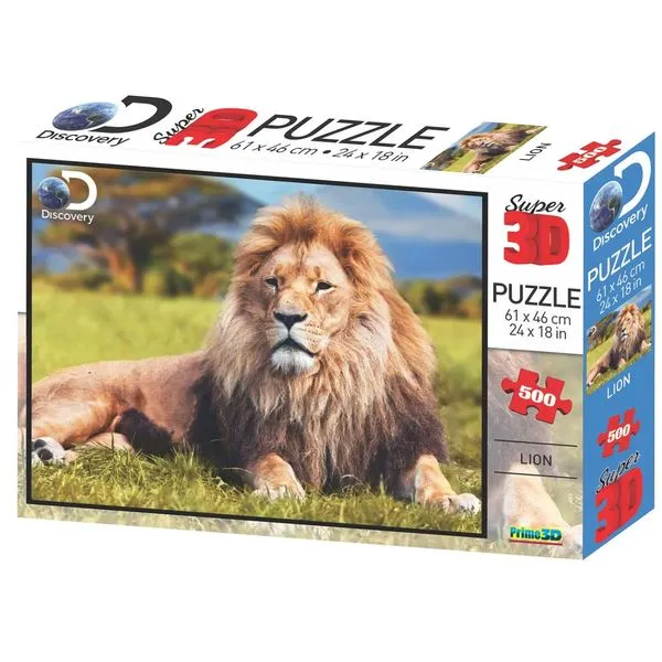 Quebra-Cabeça 3D - 500 Peças - Leão - Multikids
