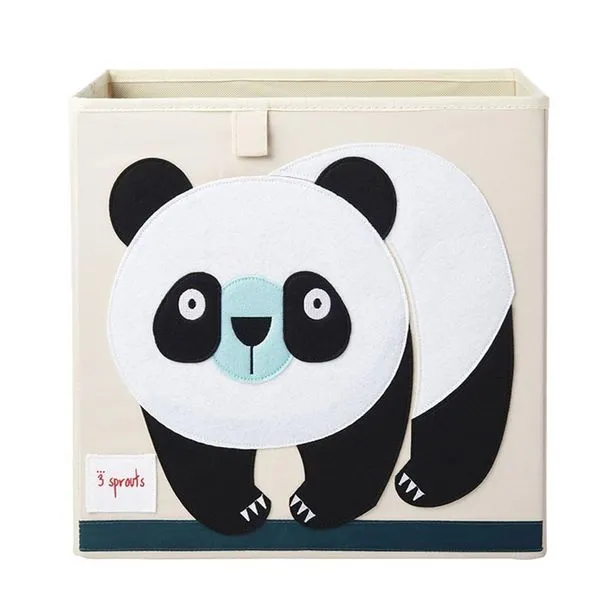 Cesto Organizador 3 Sprouts Quadrado Panda Único