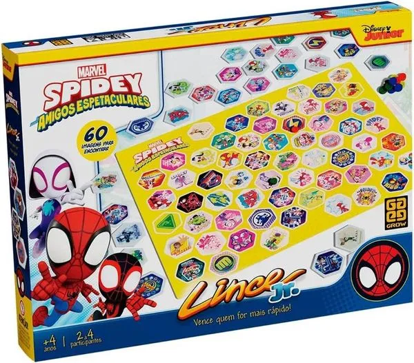 Jogo De Tabuleiro Lince Júnior Spidey Grow - 4734