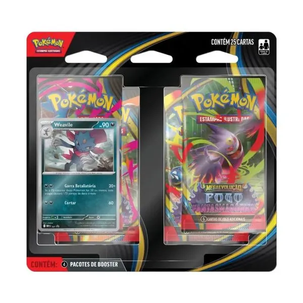 Pokémon Tcg Quadruplo Weavile Fogo Fantasmagorico Copag