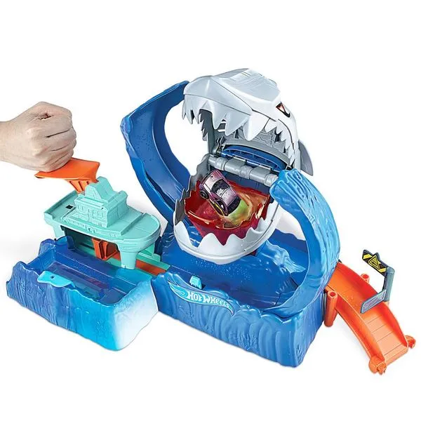 Pista Hot Wheels City Robô Tubarão Mattel GJL12