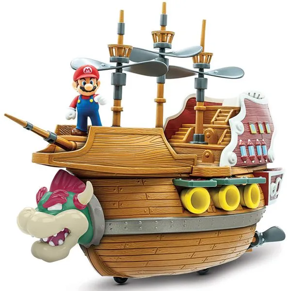 Super Mario com Acessórios - Deluxe Bowser Ship Play Set - Candide