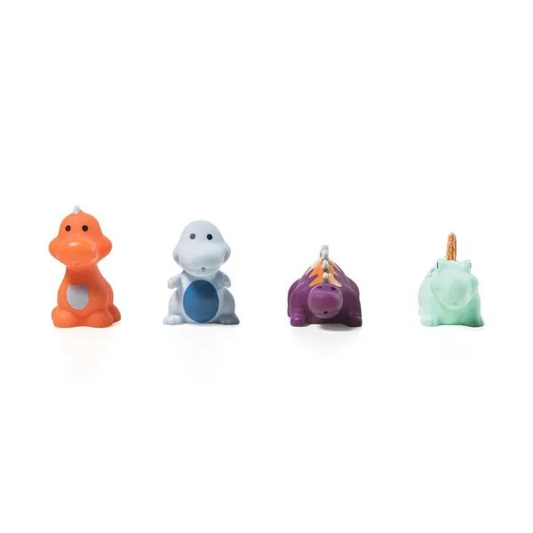 Brinquedo de Banho - Multikids Baby - Bubbles - Turminha Dinos - 4 Unidades