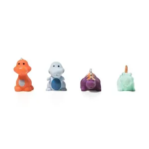 Brinquedo de Banho - Multikids Baby - Bubbles - Turminha Dinos - 4 Unidades