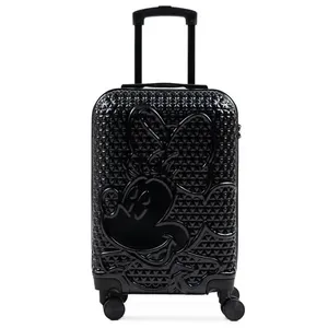 Mala de Bordo 10 Kg ABS 4 Rodas Minnie Epcot Preta ´P / Preto