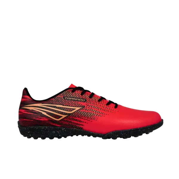 Chuteira Society Penalty Tornado - Vermelho-Dourado 41