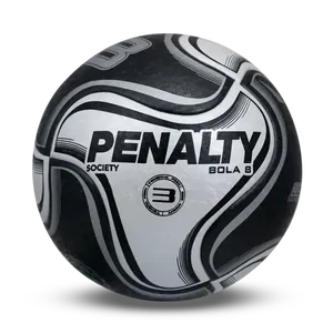 Bola de Futebol Society Penalty 8 X N3 Infantil Xxiv - Ideal para Crianças de 5 a 8 anos - Preto Único