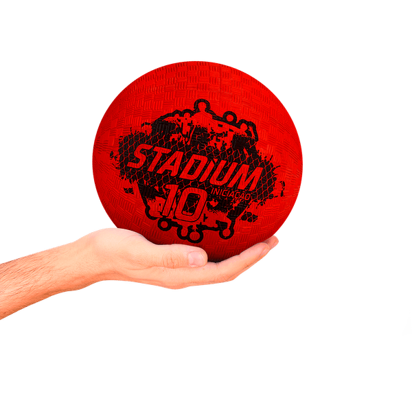 Bola de Iniciação Stadium Tamanho 10 XXIV – Tamanho Oficial Infantil, Macia, Ideal para Queimada e Diversão - Vermelho Único